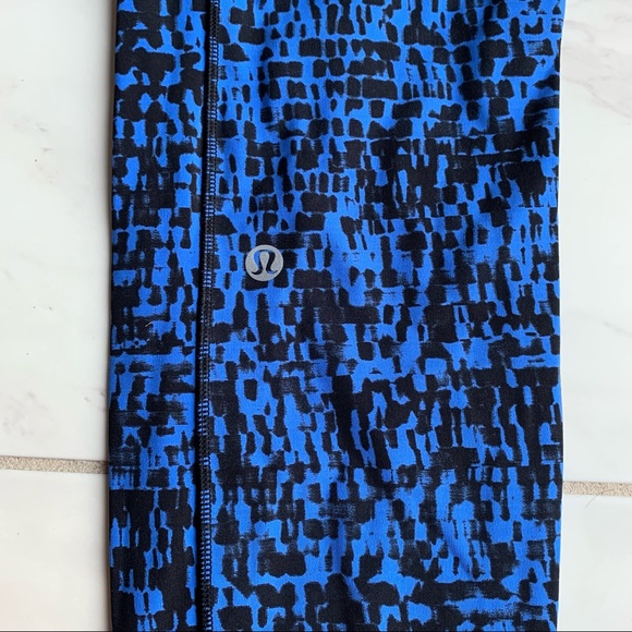 Lululemon Speed Up Tight 28" Urban Block Wild Bluebell Black leggings pockets - Picture 11 of 12